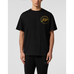 PLEIN SPORT Round Neck T-Shirt Chrome Scratch Edition