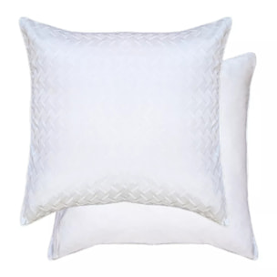 Lot de 2 taies Adagio blanc