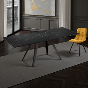TOMASUCCI Tavolo allungabile EKA BLACK MARBLE