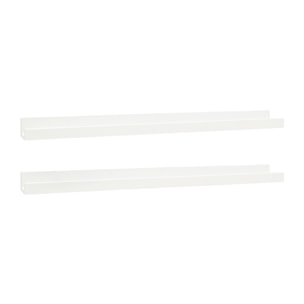 Pack 2 estantes de madera maciza flotante tono blanco varias medidas