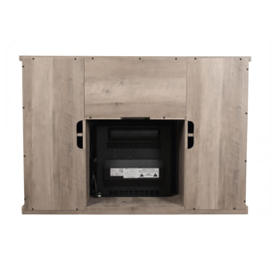 Chimenea eléctrica con mueble aparador rustico  2000W CHE-910 PURLINE