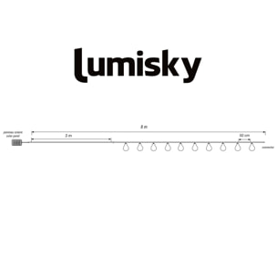 Guirlande solaire FANTASY STAR 10LED 8M