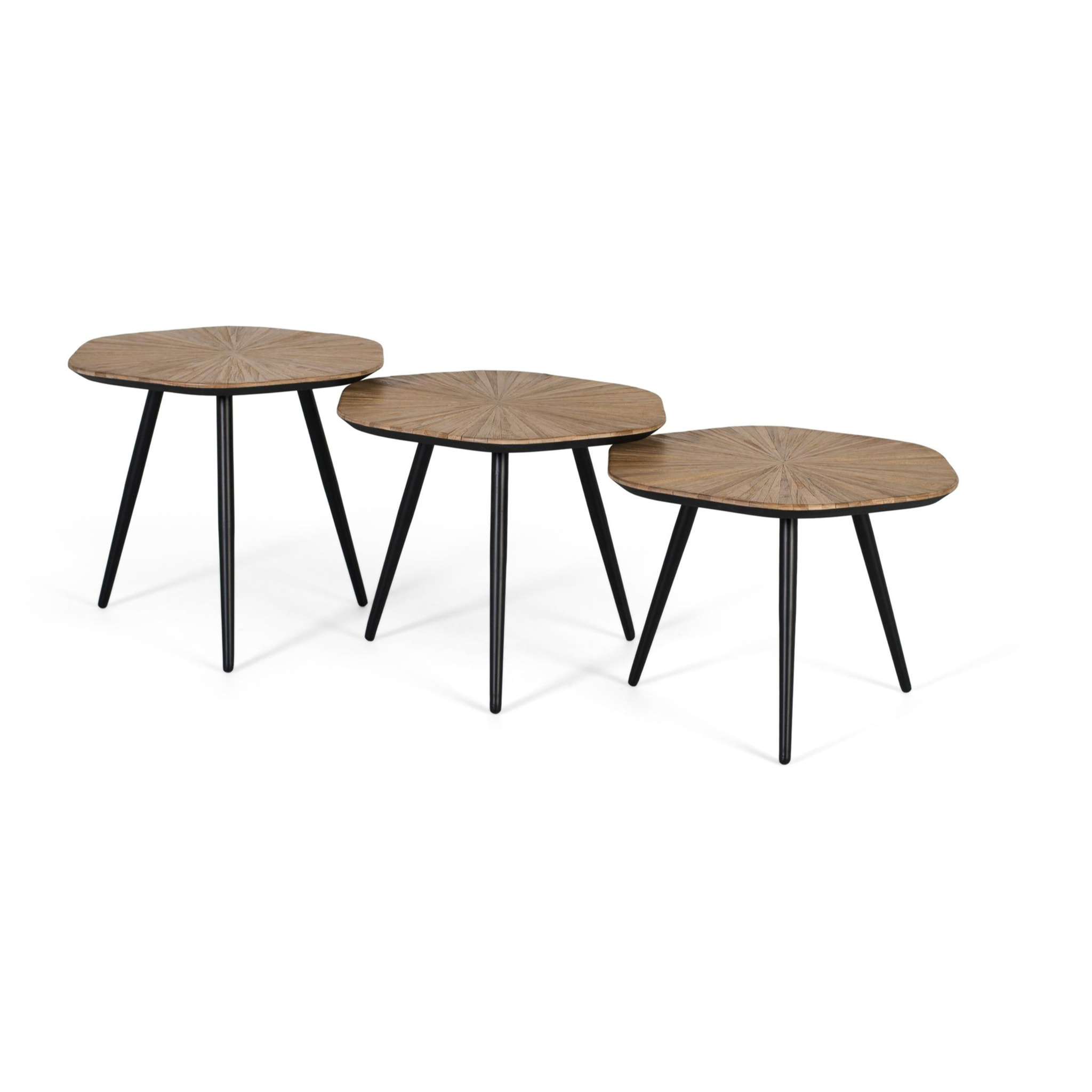 Mesas de Centro de Madera de Teca Reciclada Grande 54 Cm, Mediana 54 Cm, Pequeña 54 Cm