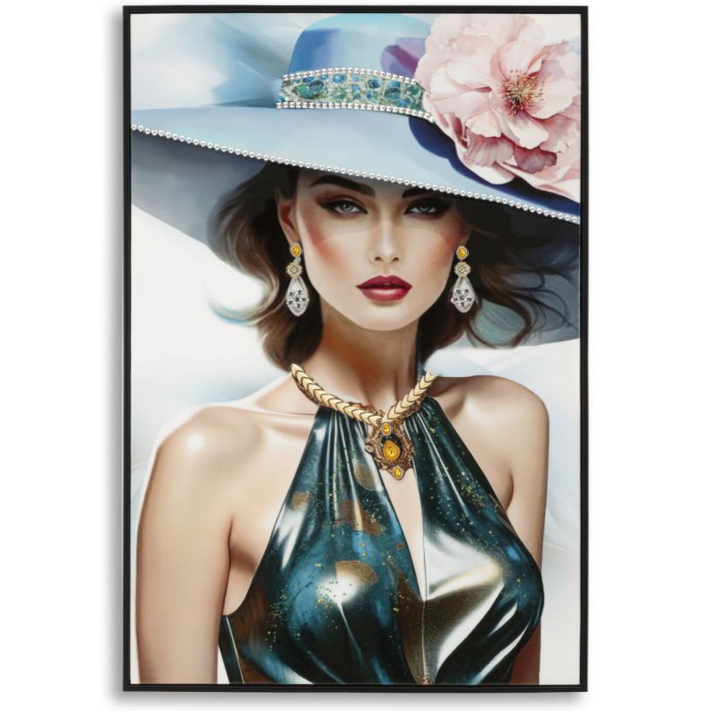 DIPINTO SU TELA LACCATO PAM C/CORNICE -A- CM 62X4X92