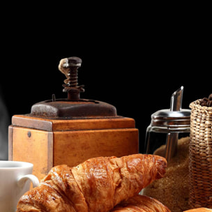 Affiche encadrée petit déjeuner café Affiche + cadre en métal - Noir