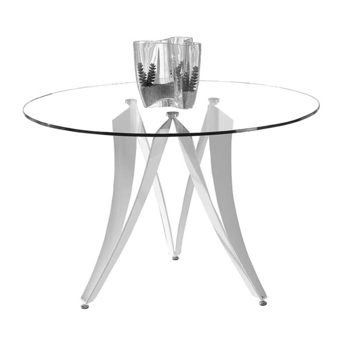 Mesa circular – Diseño en cristal