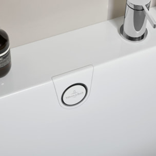 Baignoire murale semi-îlot d'angle VILLEROY & BOCH Oberon 2.1 blanc brillant version gauche