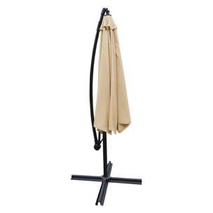 Parasol déporté et housse MOLOKAI carré -