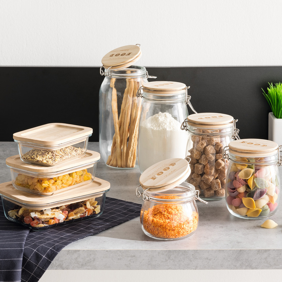 Bocal verre couvercle pin 05L Wording