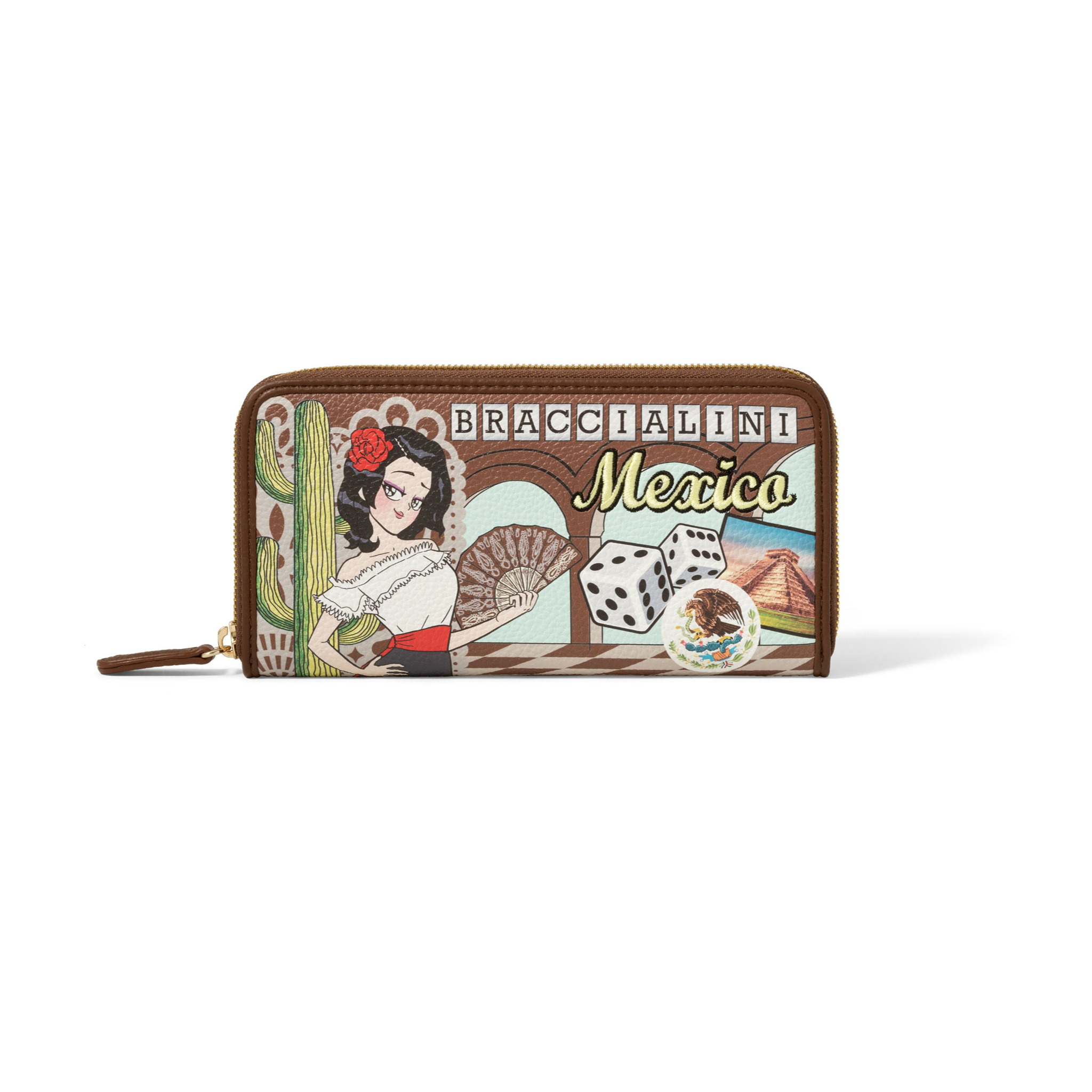 Portafoglio  da donna In Poliestere e Poliuretano Prodotto artigianale 18,5x10,5x3 cm