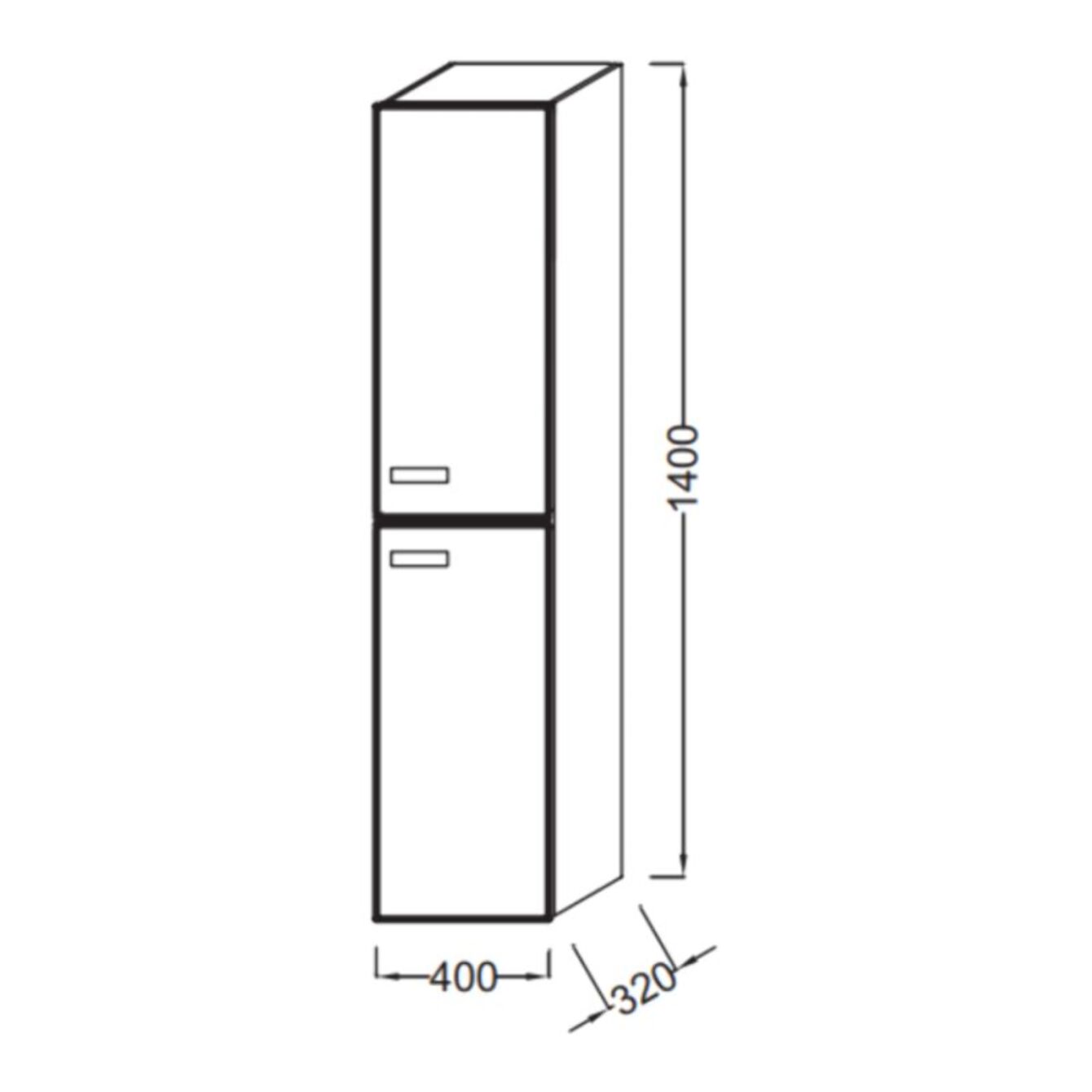 Meuble vasque Ola Up blanc + colonne + miroir et spots