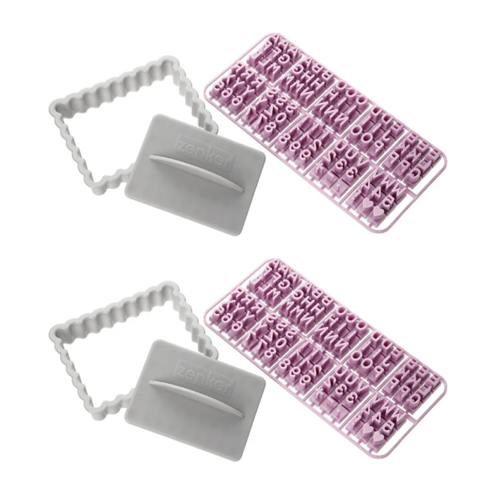 Lot de 2 tampons alphabet pour biscuit Zenker Smart Pastry