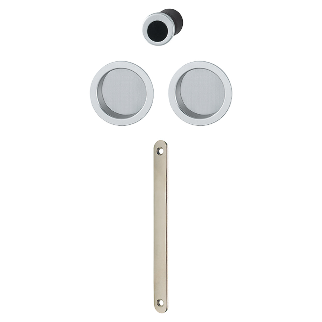 Kit 4920 pour portes coulissantes et cuvettes - Aluminium aspect chromé mat - HOPPE - 10804926