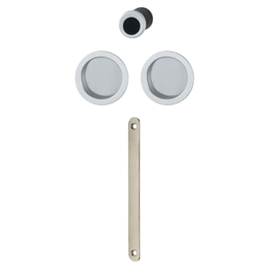 Kit 4920 pour portes coulissantes et cuvettes - Aluminium aspect chromé mat - HOPPE - 10804926