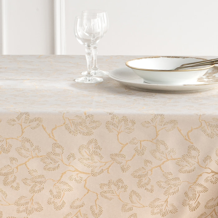 Mantel Antimanchas Branches Gold
