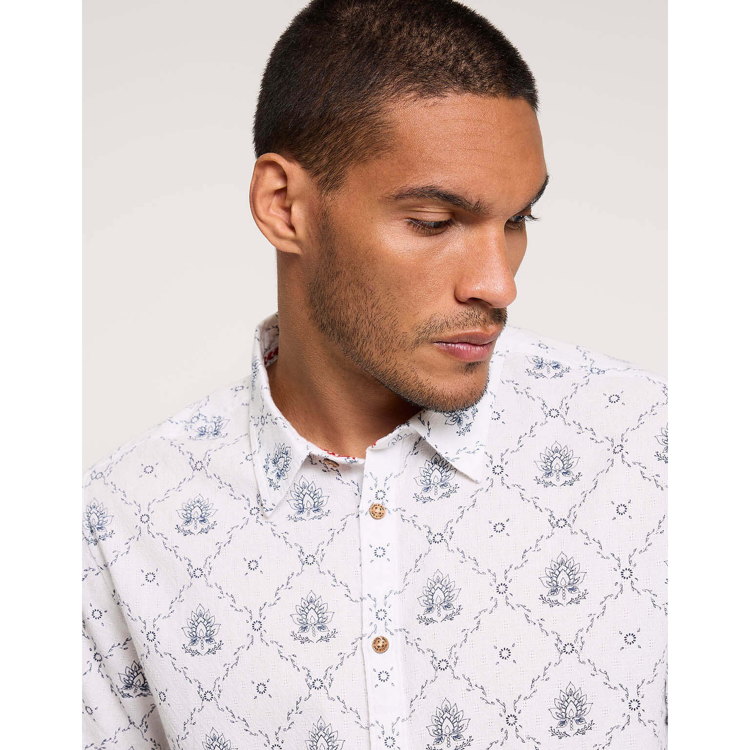 Camisa Manga Corta Beige - Naipes