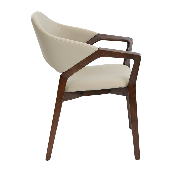 Silla de polipiel tapizada 57x58x80cm