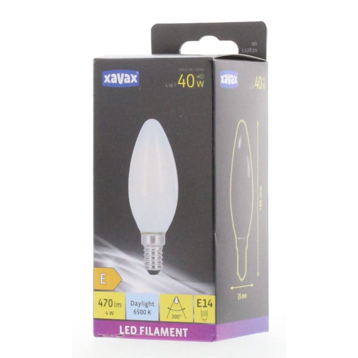 Ampoule XAVAX LED E14 4W Flamme