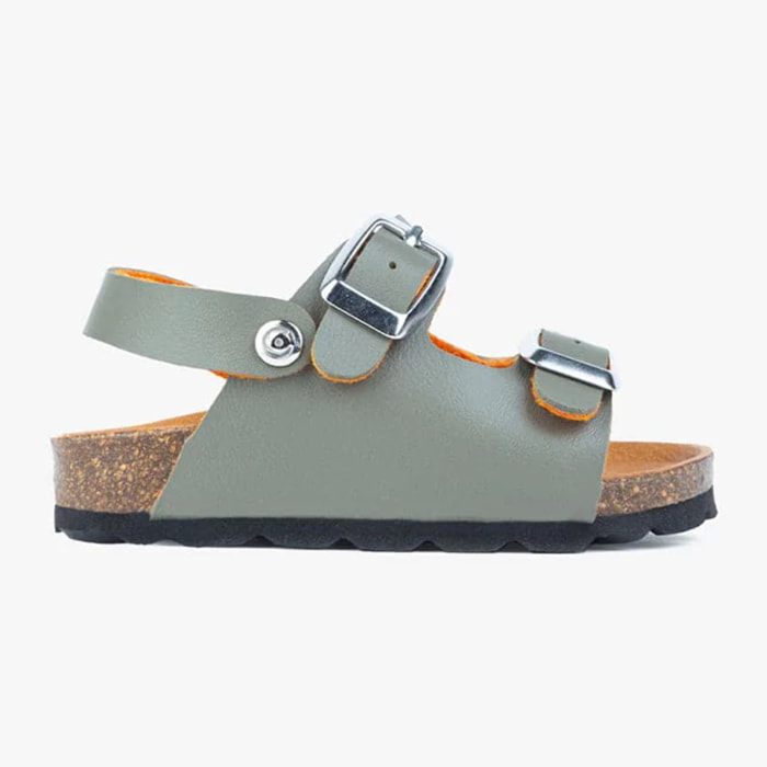 Sandalias Bio de Bebé Polipiel Verde Kaki