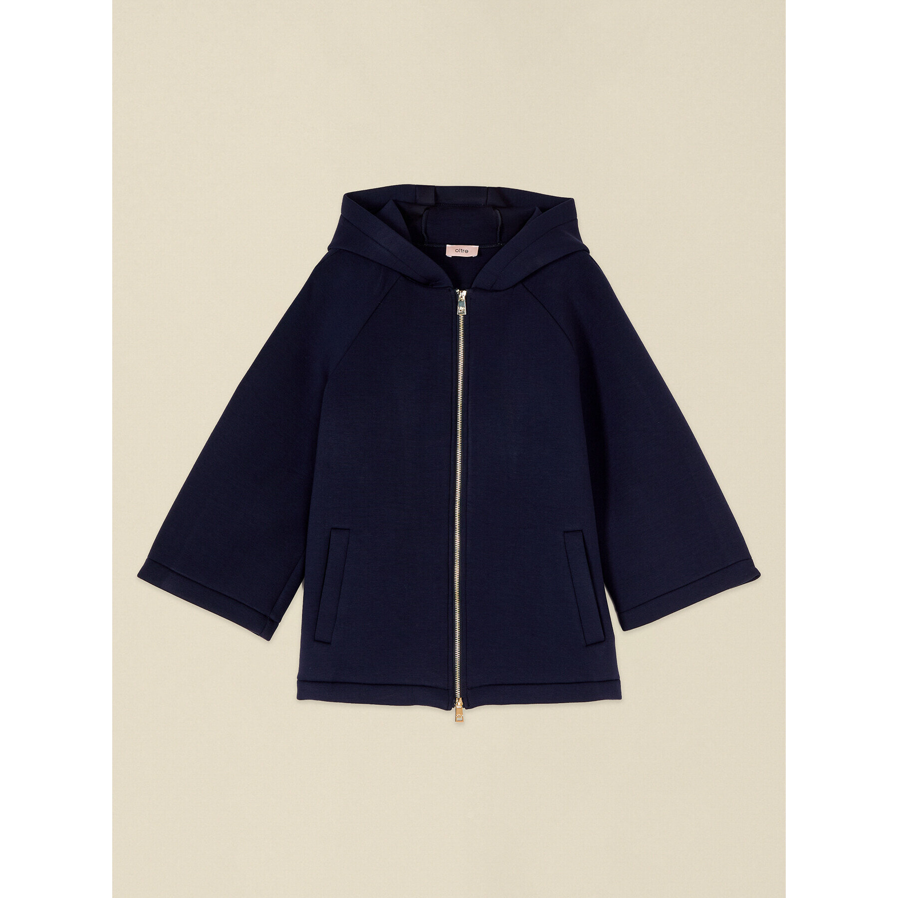 Oltre - Cappa in tessuto scuba - Blu