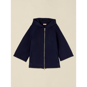 Oltre - Cappa in tessuto scuba - Blu