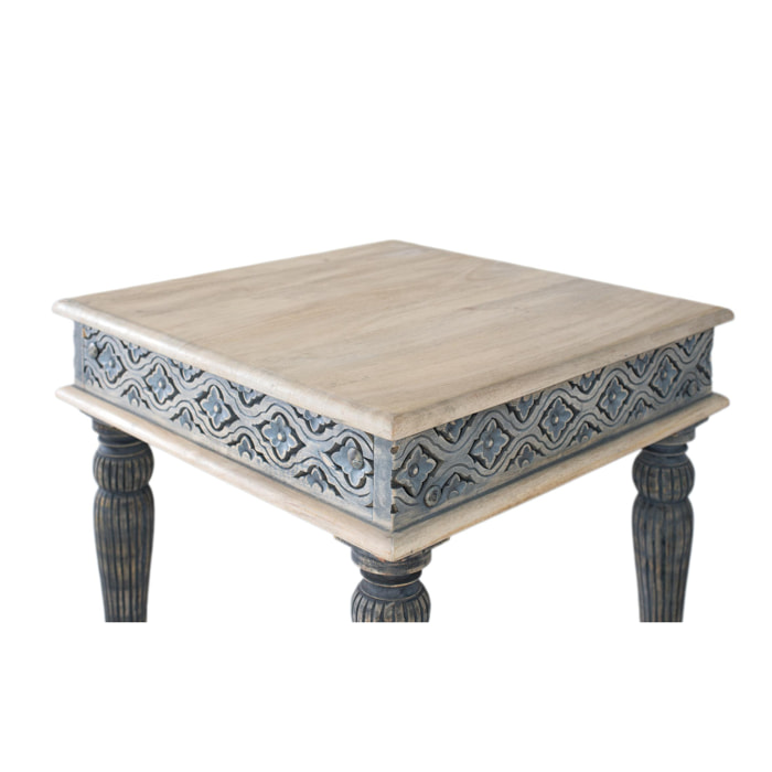 Mesas de Centro de Madera de Mango 60 Cm Estilo Mediterráneo Moderno