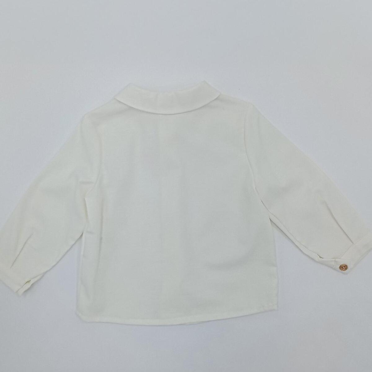 Camisa cuello camisero viella crudo
