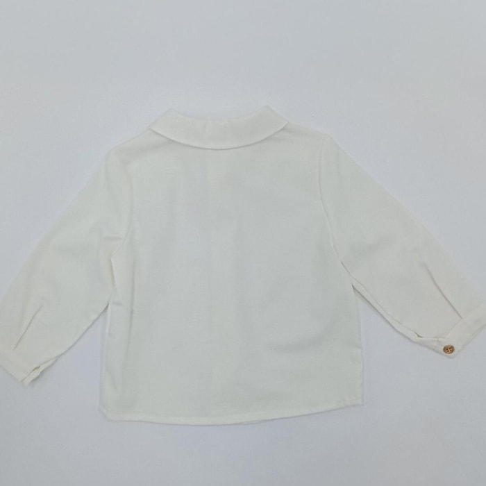 Camisa cuello camisero viella crudo