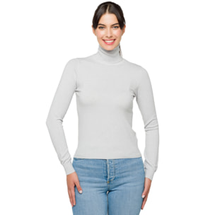 Maglia collo alto Hot Buttered Aurelie grigio