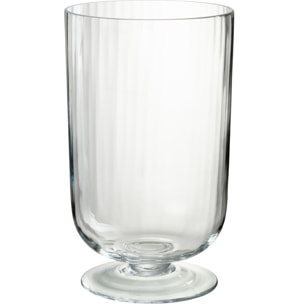 J-Line photophore Sur Pied Lignes - verre - transparent