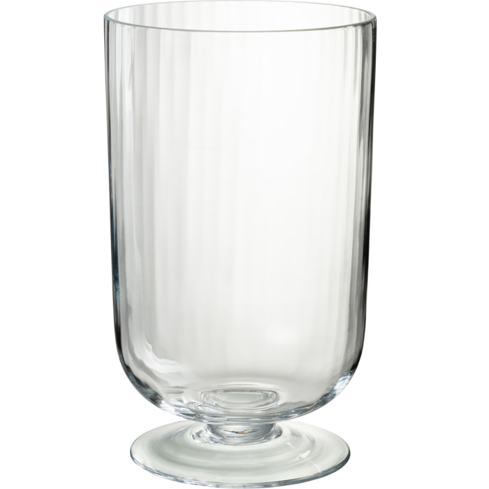 J-Line photophore Sur Pied Lignes - verre - transparent