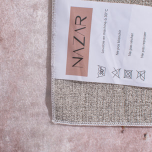 STAMPA - tapis salon motif effet mabre antidérapant et lavable en machine à 30°C gris