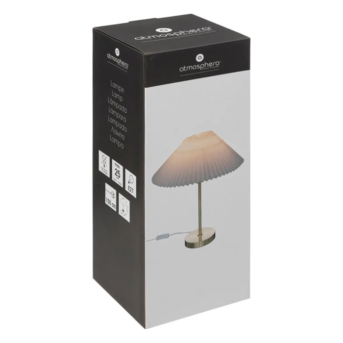 Lampe "Jiling" en métal H47cm blanc