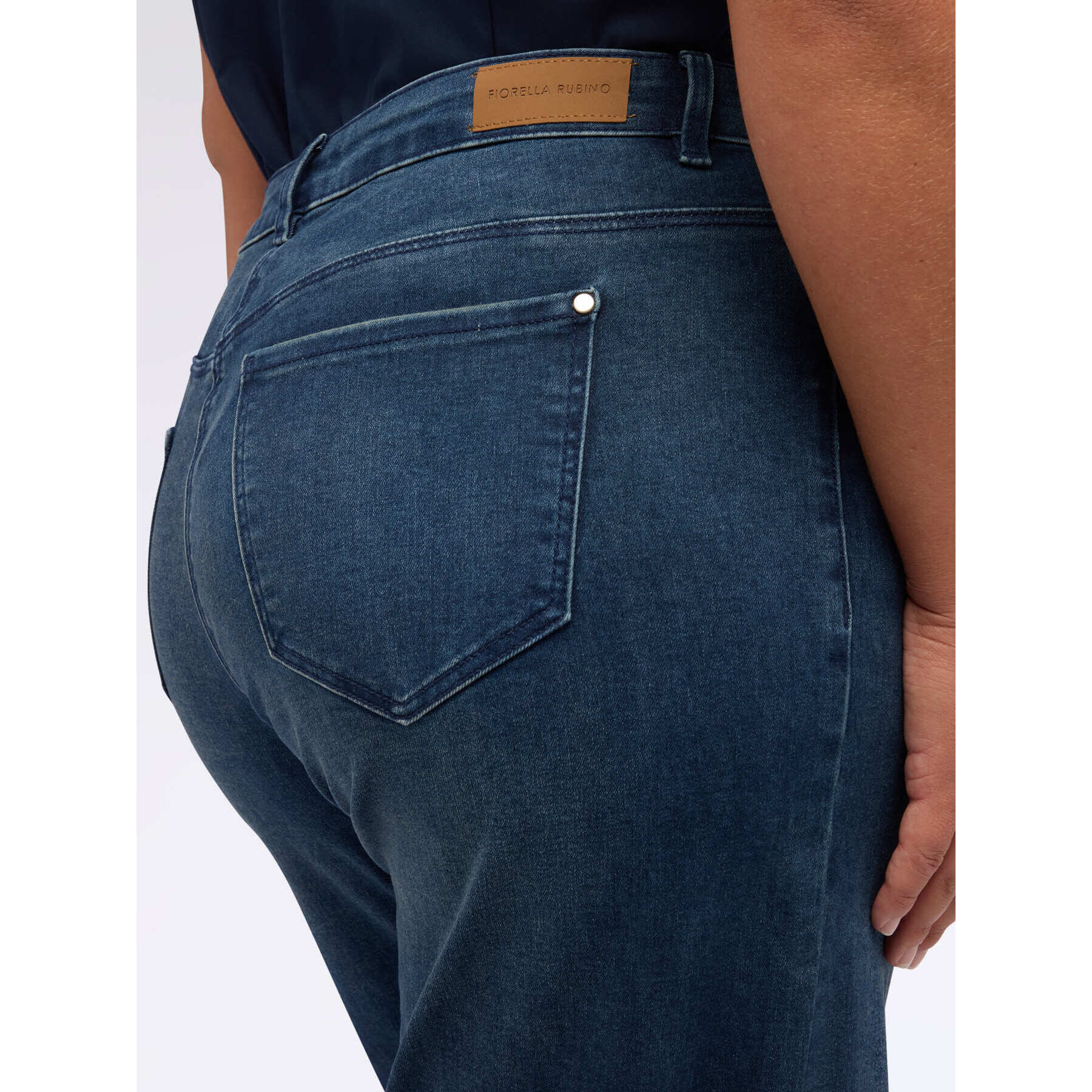 Fiorella Rubino - Jeans de pierna ancha lavado azul - Azul
