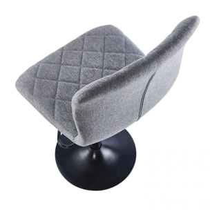 Pack taburetes Britain Tejido Gris - Negro