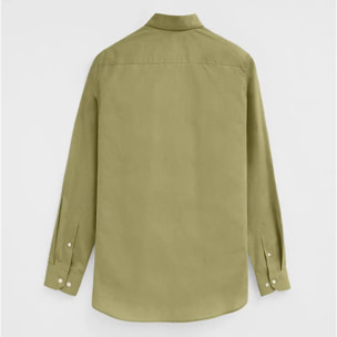 Camisa verde hoja de corte slim con logo Rigby Go