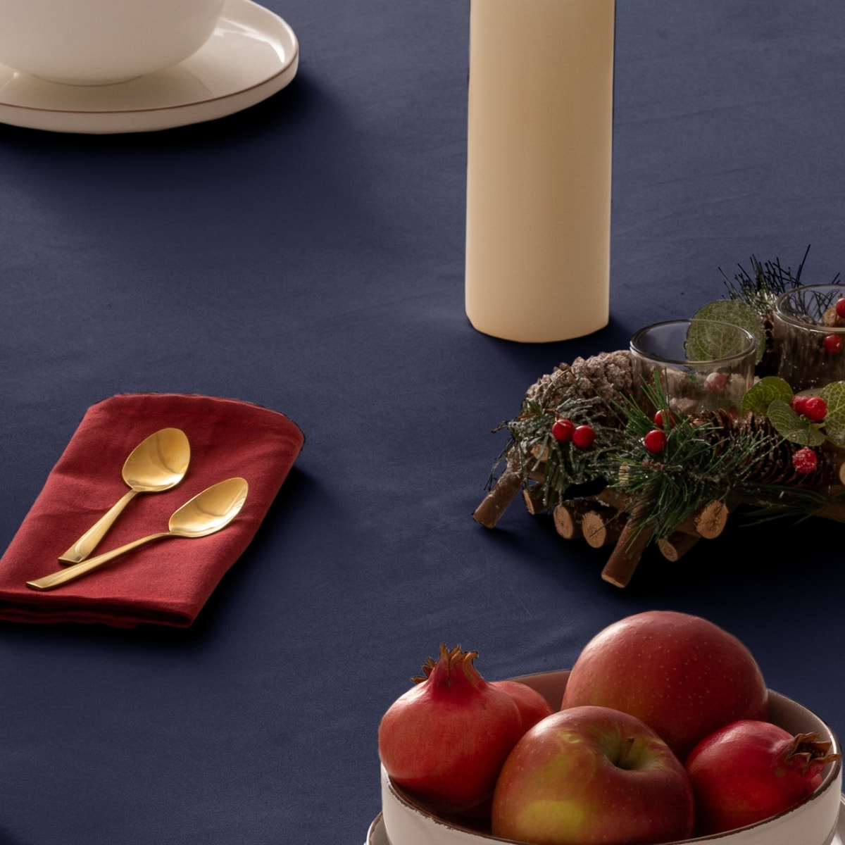 Mantel antimanchas CHRISTMAS AZUL