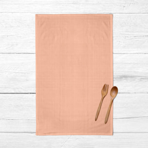 Pack de 2 torchons de cuisine 100% lin rose poussiéreux 45x70 cm