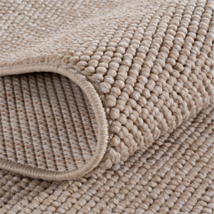 HELIX - Tapis moderne rond effet laine bouclé beige