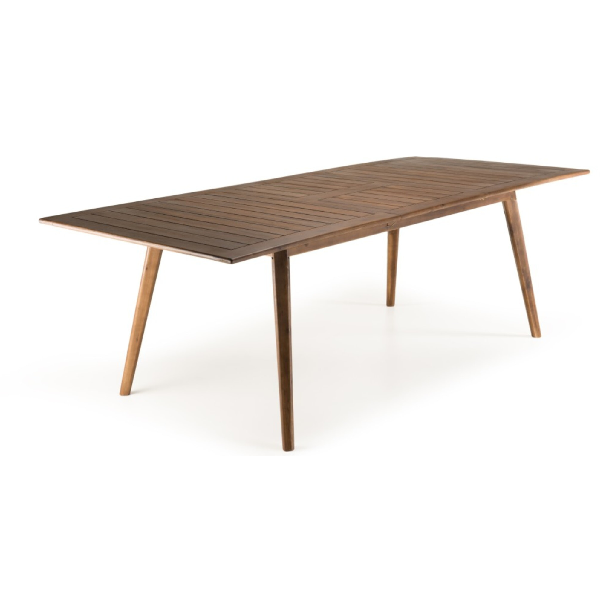 VICK - Table de jardin 8/10 personnes - extensible 180/240x100x75 cm en bois Acacia