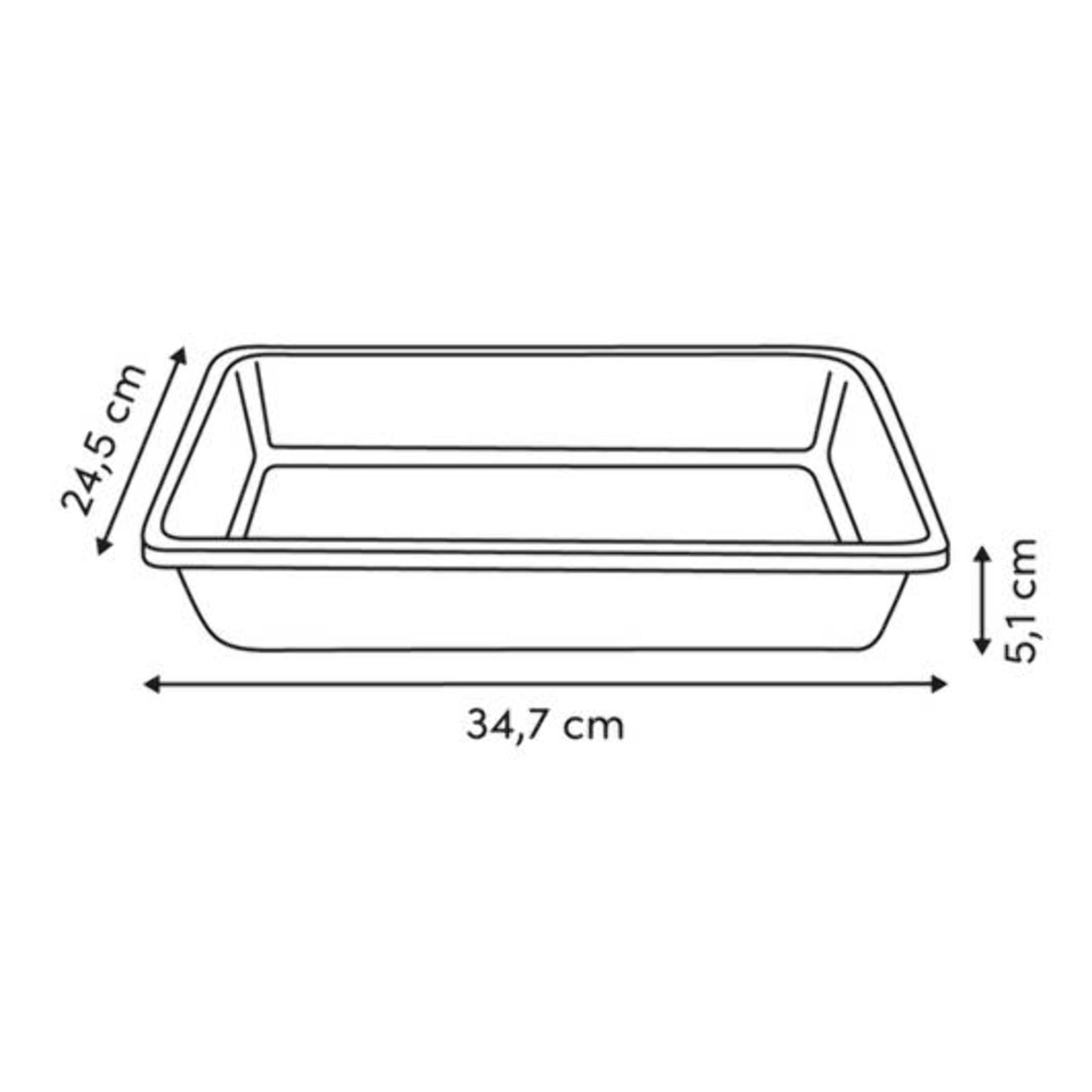 Moule rectangulaire Harmony 34,7x24,5x5,1cm beige