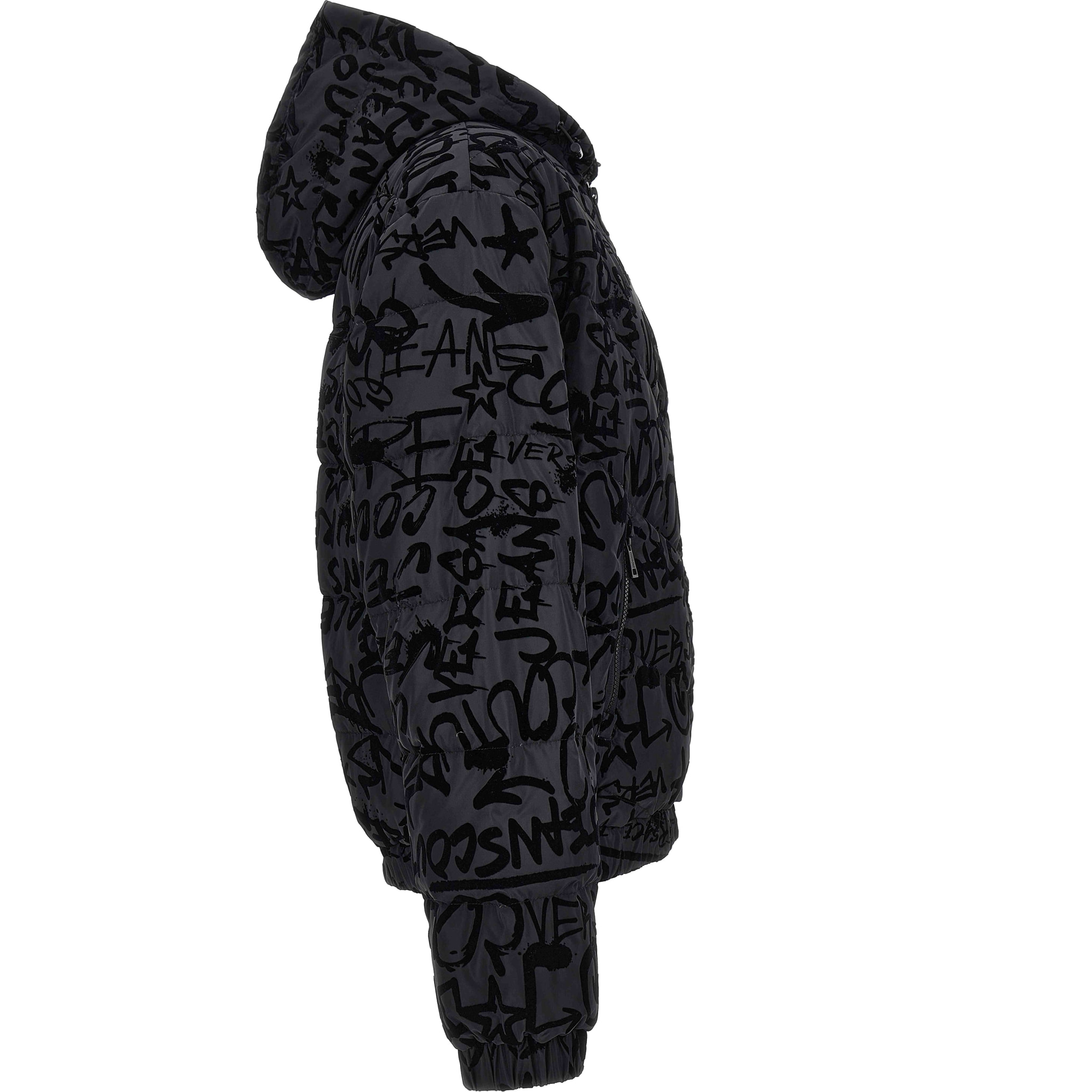 Versace Jeans Couture Giacca con cappuccio stampata con logo Versace Jeans Couture