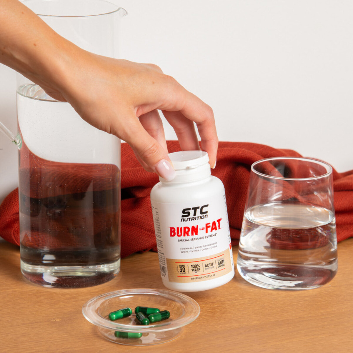 STC NUTRITION - Burn Fat - Brûle-graisses extrême - Formule renforcée - Accélère la perte de masse grasse & Favorise l'augmentation de masse maigre - Lot de 2