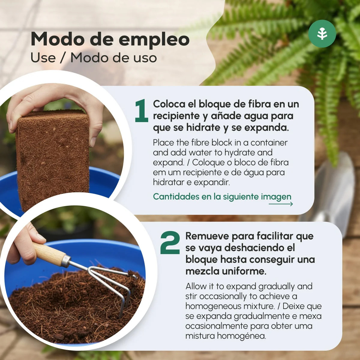 Sustrato Fibra de Coco Planeta Huerto 70 Litros