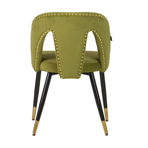 Silla Tachuelas Velvet Verde Stowe 49x54x82 Cm