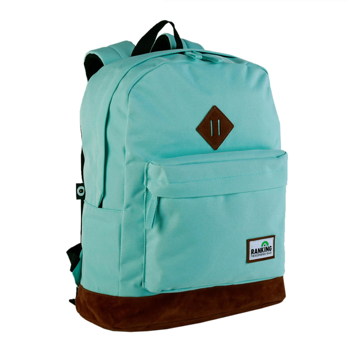 Mochila Americano Ranking Menta. Compartimento portalaptop. Interior totalmente forrado y personalizado