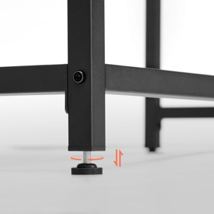 Scrivania per computer Industrial in legno e metallo nero