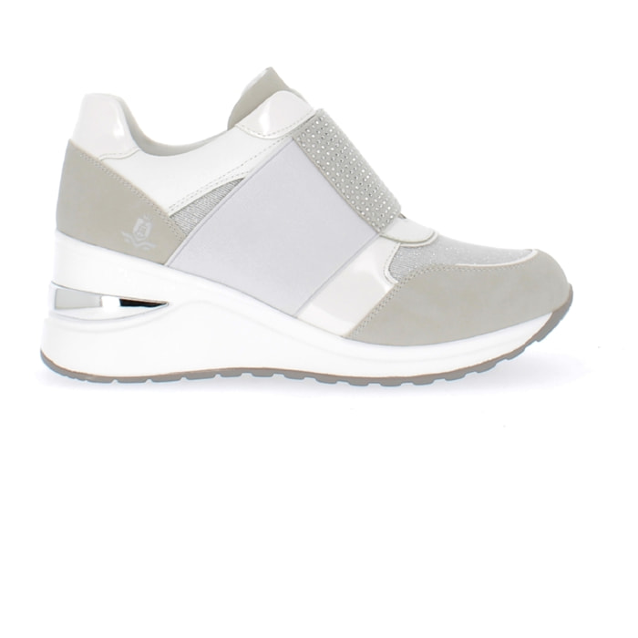 Armata di Mare Scarpe Donna Sneakers Casual con la Zeppa AMD S22H19403 White