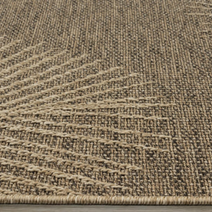 Tapis extérieur intérieur NOLIM aspect jute motif feuilles