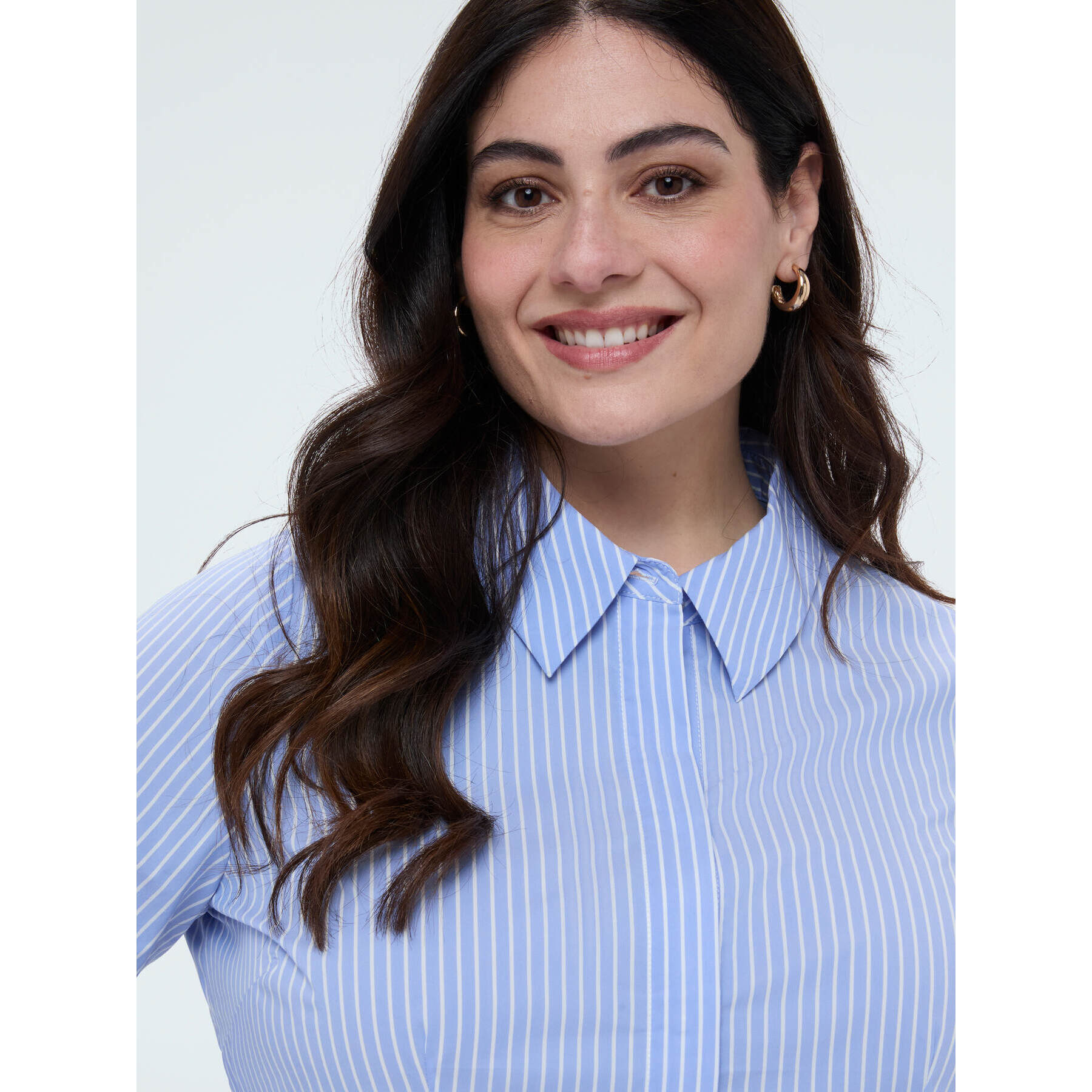 Fiorella Rubino - Camicia a righe in cotone - Azzurro